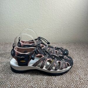 Keen Whisper Sandals Womens Sz 9 Hiking Water Raven/Rose Dawn Outdoor Gorpcore